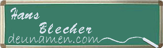 Hans Blecher Visitenkarte